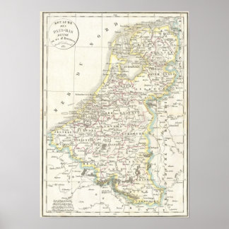 Karte von Holland 1832 - Delamarche Poster