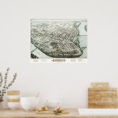 Karte von Holyoke, Messe von 1877 Poster (Küche)