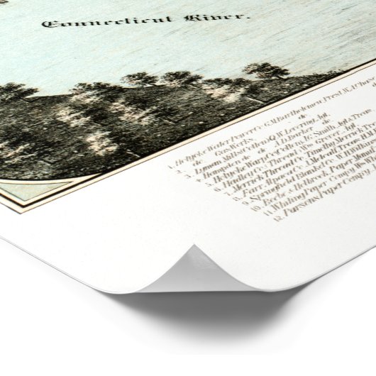 Karte von Holyoke, Messe von 1877 Poster (Ecke)