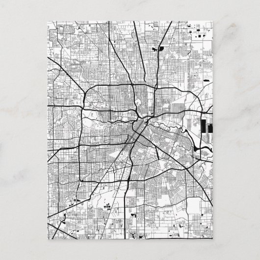 Karte von Houston Texas (Vorderseite)