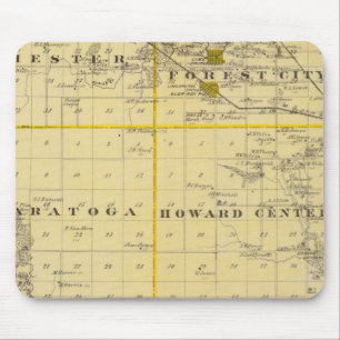 Karte von Howard Landkreis, Staat von Iowa Mousepad