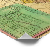 Karte von Illinois 2 Poster (Ecke)