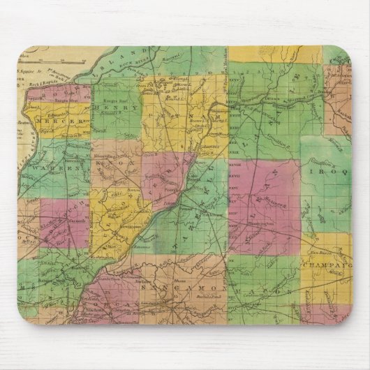 Karte von Illinois Mousepad (Vorne)