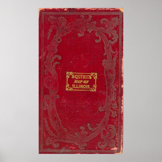 Karte von Illinois Poster (Vorne)