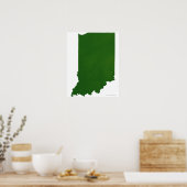 Karte von Indiana 2 Poster (Küche)