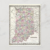 Karte von Indiana. Joseph Hutchins Colton (Vorderseite)