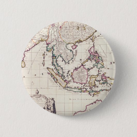Karte von Indien u. von Ostinseln Button (Vorderseite)