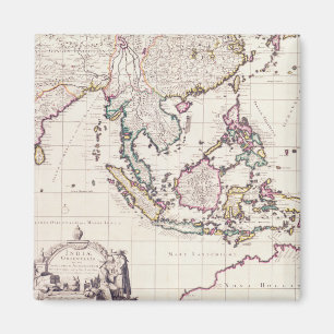 Karte von Indien u. von Ostinseln Magnet