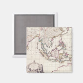 Karte von Indien und den Ostindien Magnet (Vorderseite/Rückseite)