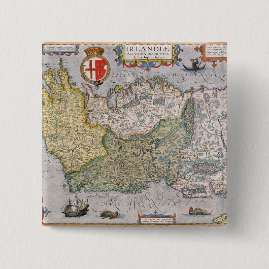 Karte von Irland Button (Vorderseite)