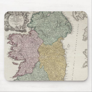 Karte von Irland die Provinzen von Ulster zeigend Mousepad
