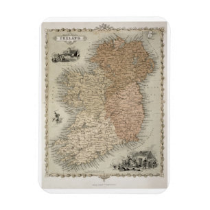 Karte von Irland, erschienenes c.1850 Magnet