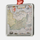 Karte von Irland Silbernes Ornament (Links)