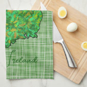 Karte von Irland St. Patrick's Day Geschirrtuch (Viertel Falte)