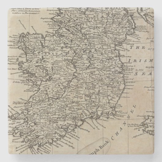 Karte von Irland Steinuntersetzer (Vorderseite)