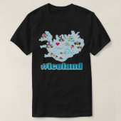 Karte von Island Funny Cool Viking Island T-Shirt (Design vorne)