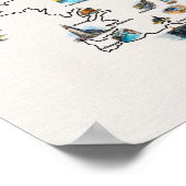 Karte von Island Poster (Ecke)