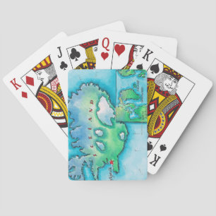 Karte von Island Spielkarten