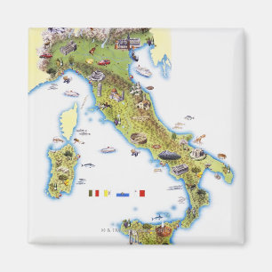 Karte von Italien Magnet