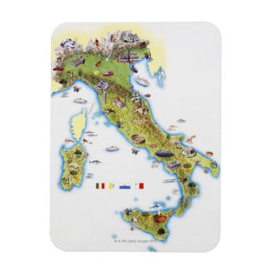 Karte von Italien Magnet