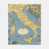 Karte von Italien mit Vatikanstadt Fleecedecke (Vorderseite)