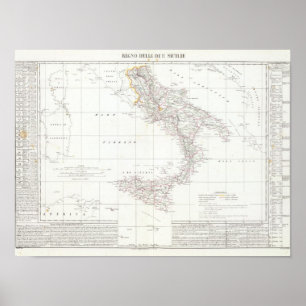 Karte von Italien Poster