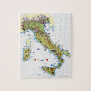 Karte von Italien Puzzle