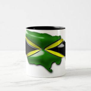 Karte von Jamaika-Tasse Zweifarbige Tasse