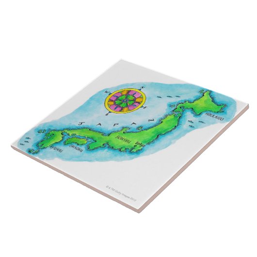 Karte von Japan Fliese (Seite)