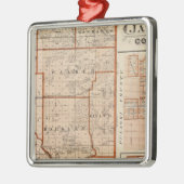 Karte von Jasper County Silbernes Ornament (Links)