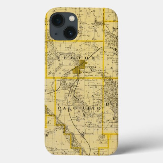 Karte von Jasper County, Staat von Iowa Case-Mate iPhone Hülle (Rückseite)