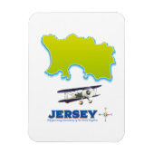 Karte von Jersey. Magnet (Vertikal)