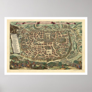 Karte von Jerusalem durch Nicolaes Visscher 1660 Poster