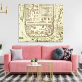 Karte von Jerusalem und Umgebung, aus "C Leinwanddruck (Insitu (Wohnzimmer))