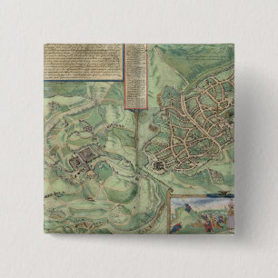 Karte von Jerusalem, von 'Civitates Orbis Terrarum Button