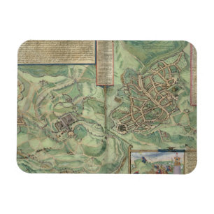 Karte von Jerusalem, von 'Civitates Orbis Terrarum Magnet