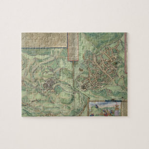 Karte von Jerusalem, von 'Civitates Orbis Terrarum Puzzle