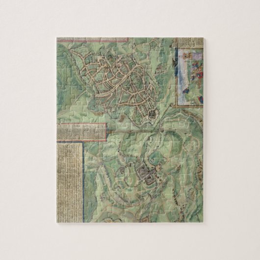 Karte von Jerusalem, von 'Civitates Orbis Terrarum Puzzle (Vertikal)