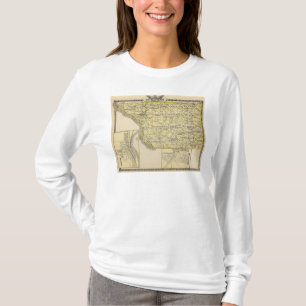 Karte von JoDaviess Landkreis, Moline und Dunleith T-Shirt