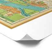 Karte von Kairo Ägypten - ca. 1933 Poster (Ecke)