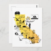 Karte von Kalifornien (Vorne/Hinten)