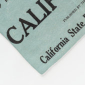 Karte von Kalifornien 2 Fleecedecke (Ecke)