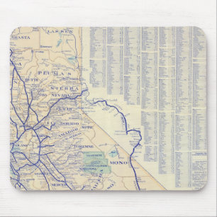 Karte von Kalifornien 4 Mousepad