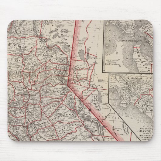 Karte von Kalifornien Mousepad (Vorne)