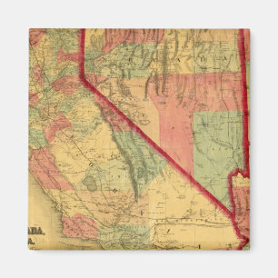 Karte von Kalifornien, Nevada, Utah Magnet