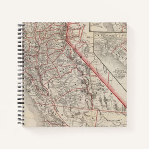 Karte von Kalifornien Notizblock