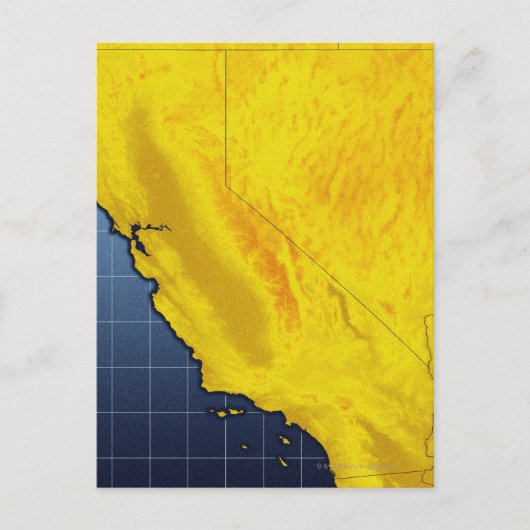 Karte von Kalifornien und Nevada (Vorderseite)