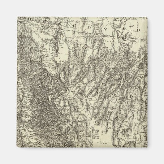 Karte von Kalifornien und Nevada Magnet (Vorne)