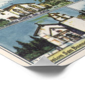 Karte von Kaliforniens Missionen 1949 Poster (Ecke)