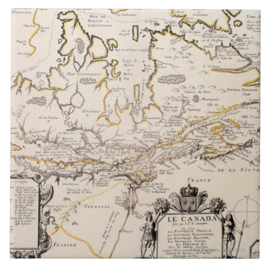 Karte von Kanada Fliese (Vorderseite)